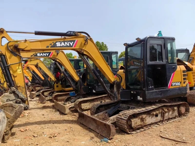 Low-Hour Used Sany SY55C-9 Mini Excavator  Like New Condition